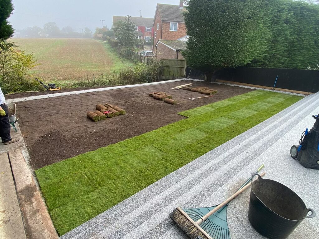 Lawn Re-turfing Essex - During
