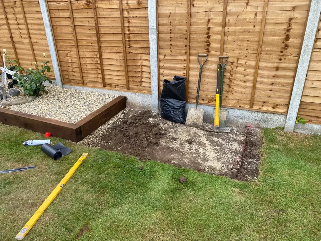 Patio Installation in Essex - Before