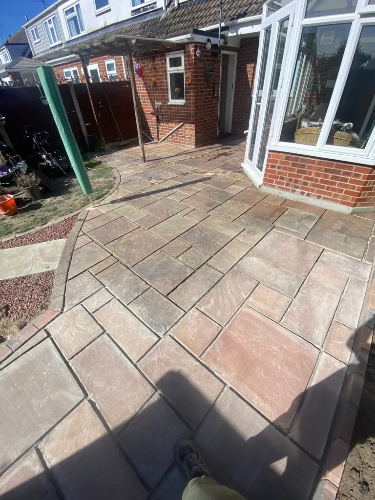 Patio Re-pointing in Essex - During