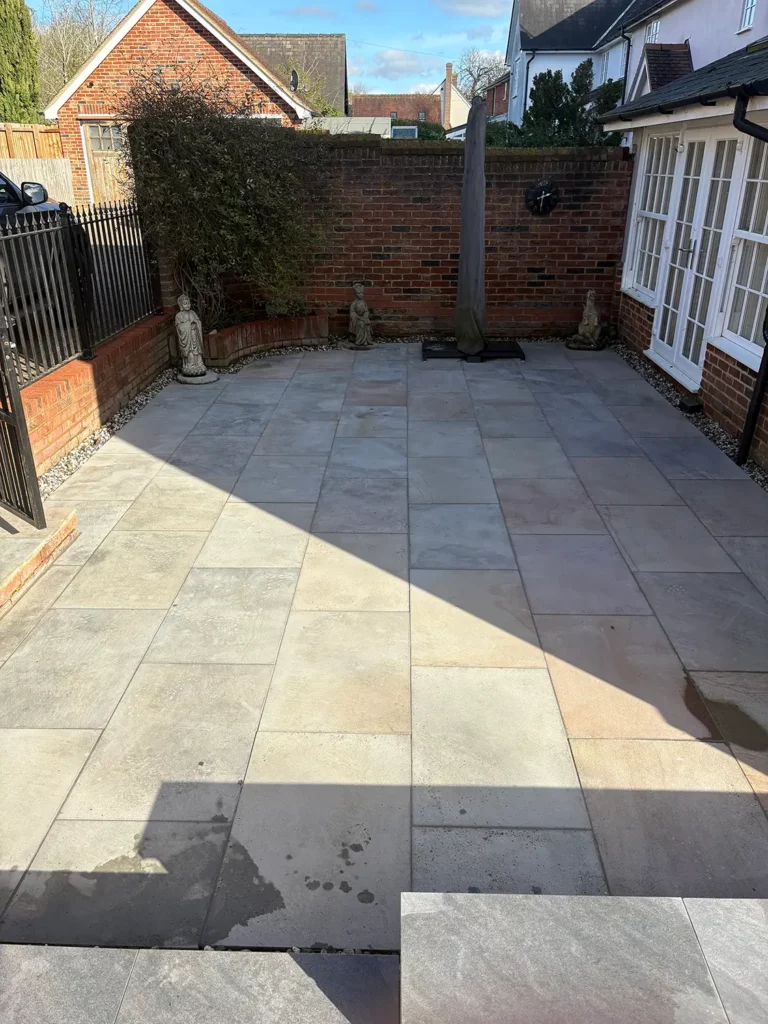 Patio Re-pointing in Essex - End Result