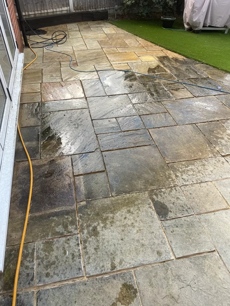 Patio Re-pointing in Essex - During