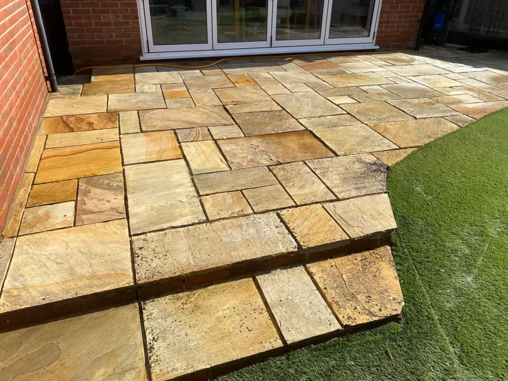 Patio Re-pointing in Essex - During