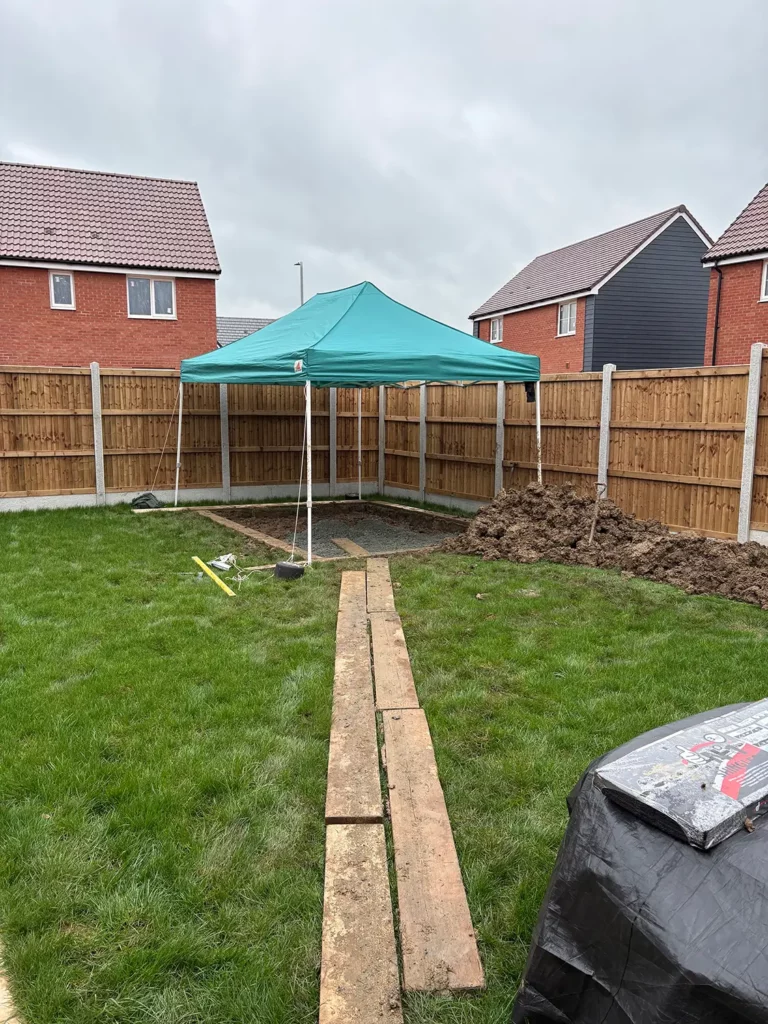 Shed Base Installation - Before