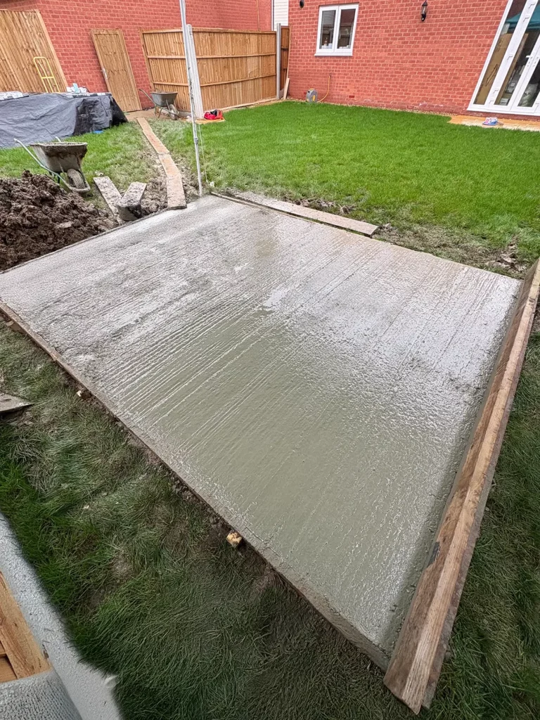 Shed Base Installation - During